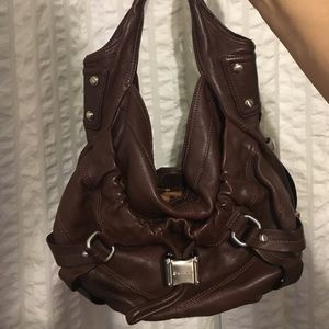 B. Makowsky Leather Handbag Purse